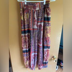 NEW Free People Movement Sashay My Way Printed Pants Joggers: Patchwork Floral